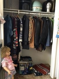 Coats for your cousin in Minnesota, some fun stuff, walker doll, lava lamp telephone new in the box and way old!