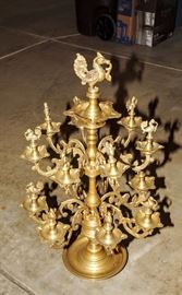 RARE: MASSIVE Three Layer EXOTIC DECCAN [MYTHICAL BIRD] &nbsp;OIL LAMP ~ SYMBOLIZES LIGHT AND AUSPICIOUSNESS ~ USED ON SPECIAL OCCASIONS [WEDDINGS - BIRTHS ETC. ]