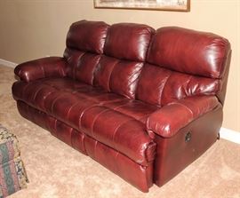 LEATHER RECLINING SOFA