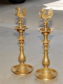 2 EXOTIC DECCAN [MYTHICAL BIRD] &nbsp;OIL LAMP ~ SYMBOLIZES LIGHT AND AUSPICIOUSNESS ~ USED ON SPECIAL OCCASIONS [WEDDINGS - BIRTHS]