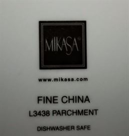 MIKASA PARCHMENT FINE CHINA ~ SERVICE FOR 12