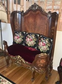 Victorian wood seat