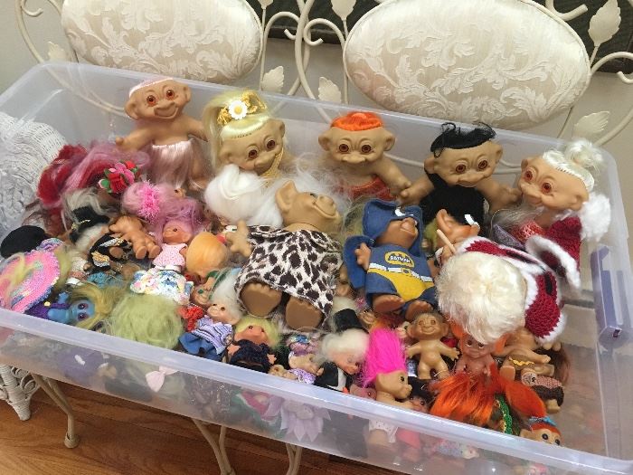 Collection of Troll dolls