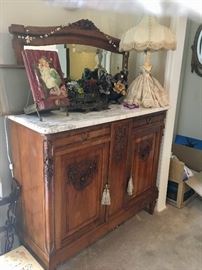 Sideboard with marble top