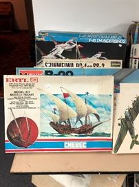 Airplane, Ship, and Car Model Kits
