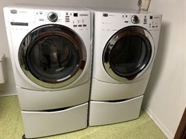 Maytag 3000 Series Front Load Washer/Dryer with Pedestals