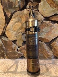 Antique Brass Fire Extinguisher