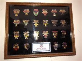 Framed Super Bowl Pins