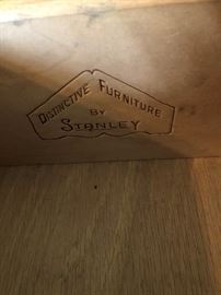 Mid Century Modern Dresser with Matching End Tables by Stanley