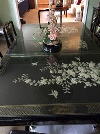 Close up of the dining room table. 