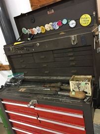 Vintage tool box, new tool box