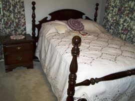 Bed And Nightstand