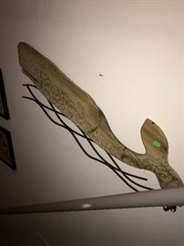 WOODEN WHALE WALL ART