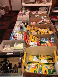 LOTS AND LOTS OF SCHOOL SUPPLIES, STATIONARY, PENS, PENCILS, MARKERS, NOTEBOOKS, POST CARDS, POST-IT NOTES AND BOOKS