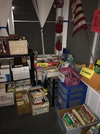 TON OF BOOKS / LOTS AND LOTS OF SCHOOL SUPPLIES, STATIONARY, PENS, PENCILS, MARKERS, NOTEBOOKS, POST CARDS, POST-IT NOTES AND MORE