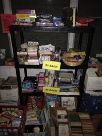 TON OF BOOKS / LOTS AND LOTS OF SCHOOL SUPPLIES, STATIONARY, PENS, PENCILS, MARKERS, NOTEBOOKS, POST CARDS, POST-IT NOTES AND MORE