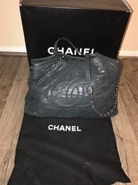 AUTHENTIC CHANEL SPECIAL EDITION SHIMMER LEATHER LARGE TOTE