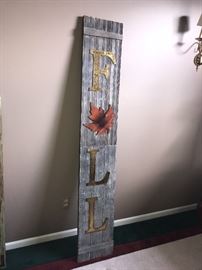 WOODEN FALL SIGN