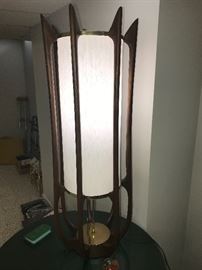 LARGE MCM DANISH TEAK LAMP-ORIGINAL SHADE!