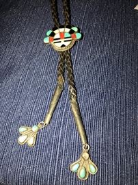 ZUNI NATIVE AMERICAN BOLO TIE