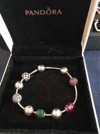 PANDORA ESSENCE CHARM BRACELET WITH CHARMS