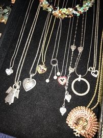 TON OF COSTUME JEWELRY, VINTAGE JEWELRY, STERLING SILVER, DESIGNER AND GOLD JEWELRY