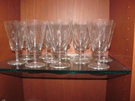 Rosenthal Crystal . pattern name is named Foliage is a  a nice mid-century modern cutting design, made in Germany 