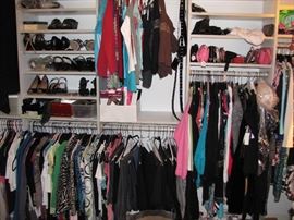 Women's name brand quality clothing Shoes, purses; some never worn