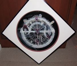 Handmade Framed Glass Sculpture