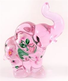 Lot 3A: Fenton Lenox Glass Elephant Figurine