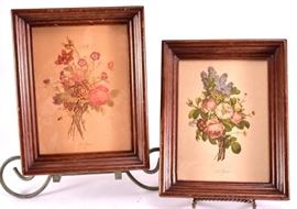 Lot16: Framed Floral Prints by J.L. Prevost