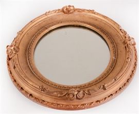 Lot 20A: Vintage Gold Oval Mirror