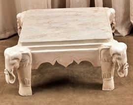 Lot 61. Elephant Footstool