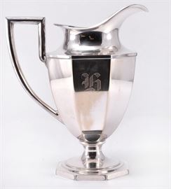 Lot 67: Silverplate Water Pitcher