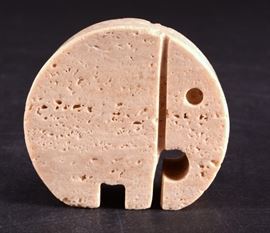 Lot 86: Travertine Carved Elephant Figurine