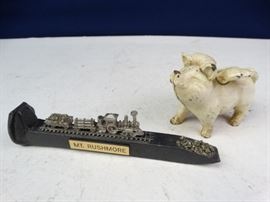Vintage Flying Pig Bank Mt. Rushmore Rail Spike