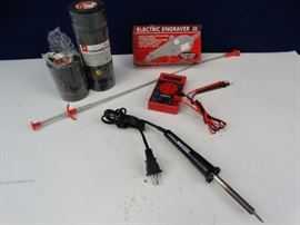 Electrical Engraver, Soldering Iron, Voltmeter