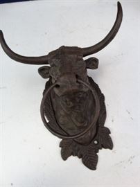 Cast Iron Longhorn Head