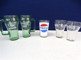 Coke and Pepsi Glasses