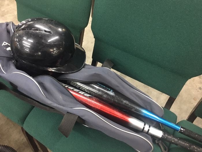 Baseball Bats & Helmet