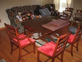 Duncan Fife Table w/6 Chairs