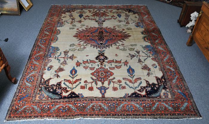 Antique Room Sized Sarouk Carpet