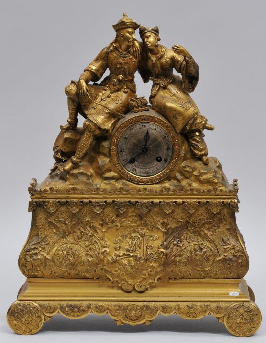 French Gilt Chinoisserie Clock