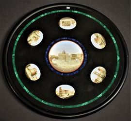 Italian Micro Mosaic Rome Views Table