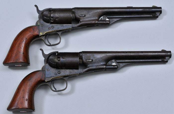 Matched Pair of 1861 Colt Navy 36 Caliber Revolvers