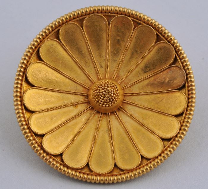 Castellani Gold Sunflower Pin