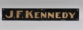 J.F. Kennedy Congressional Sign