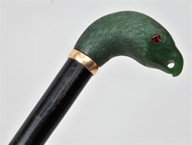 Tiffany Carved Jade Cane