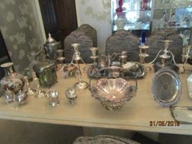 Assorted silverplate and weighted sterling