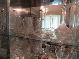 American brilliant cut crystal and misc crystal